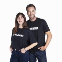 T-shirt Paddock Noir Essentials Unisexe | Yamaha Coton