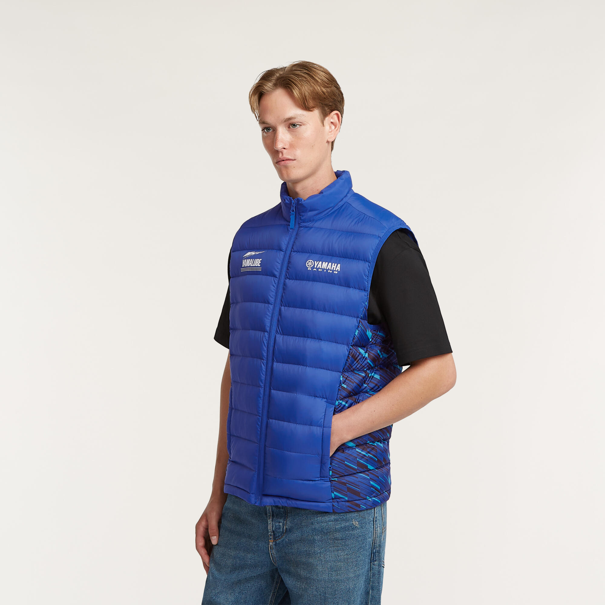 Bodywarmer Paddock Blue unisexe – Duvet 90% – Image 3